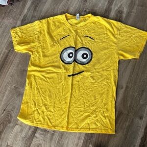 Jerzees Bright Yellow Cartoon Face Tee